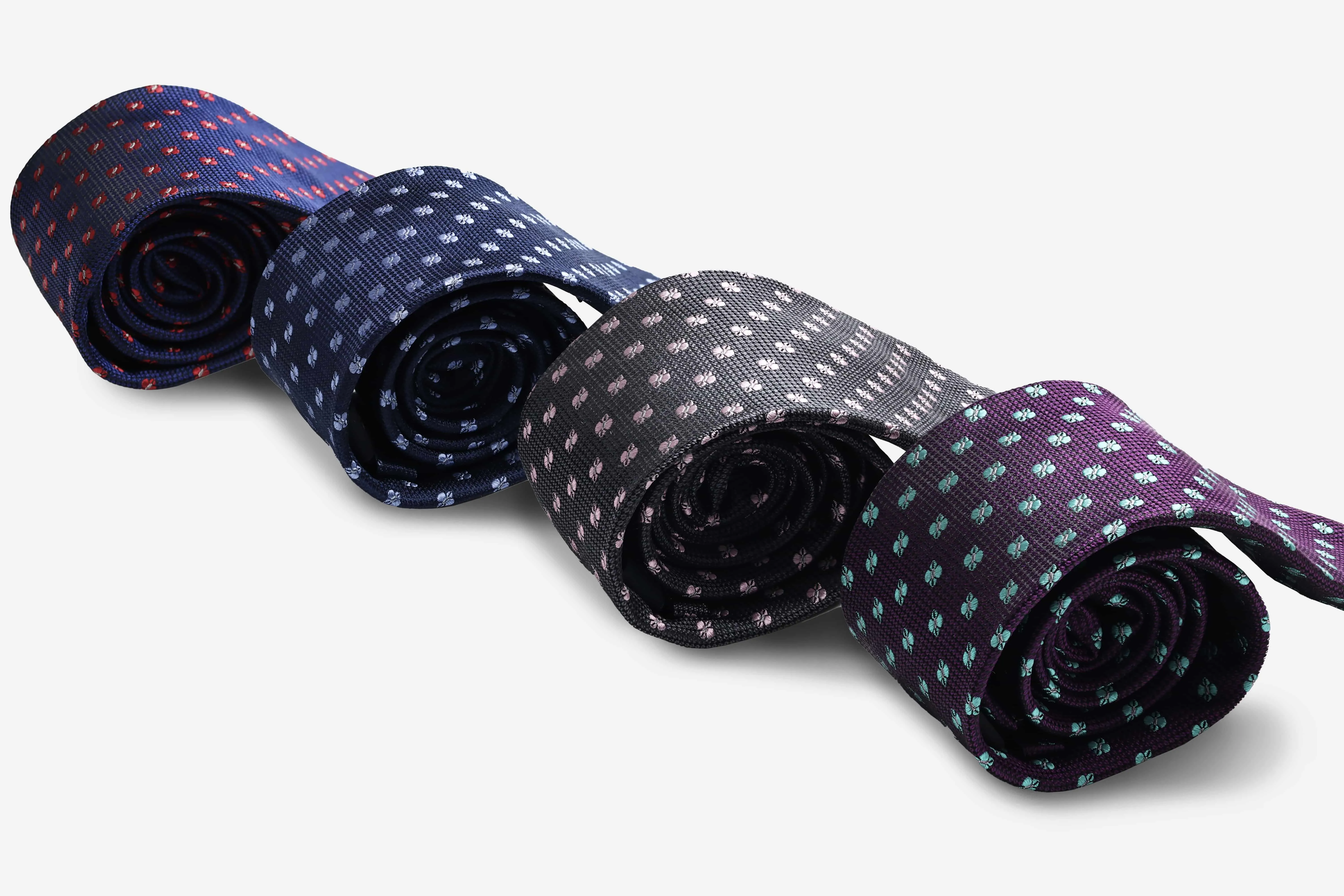 Warwick Foulard Silk Tie, Navy / Red