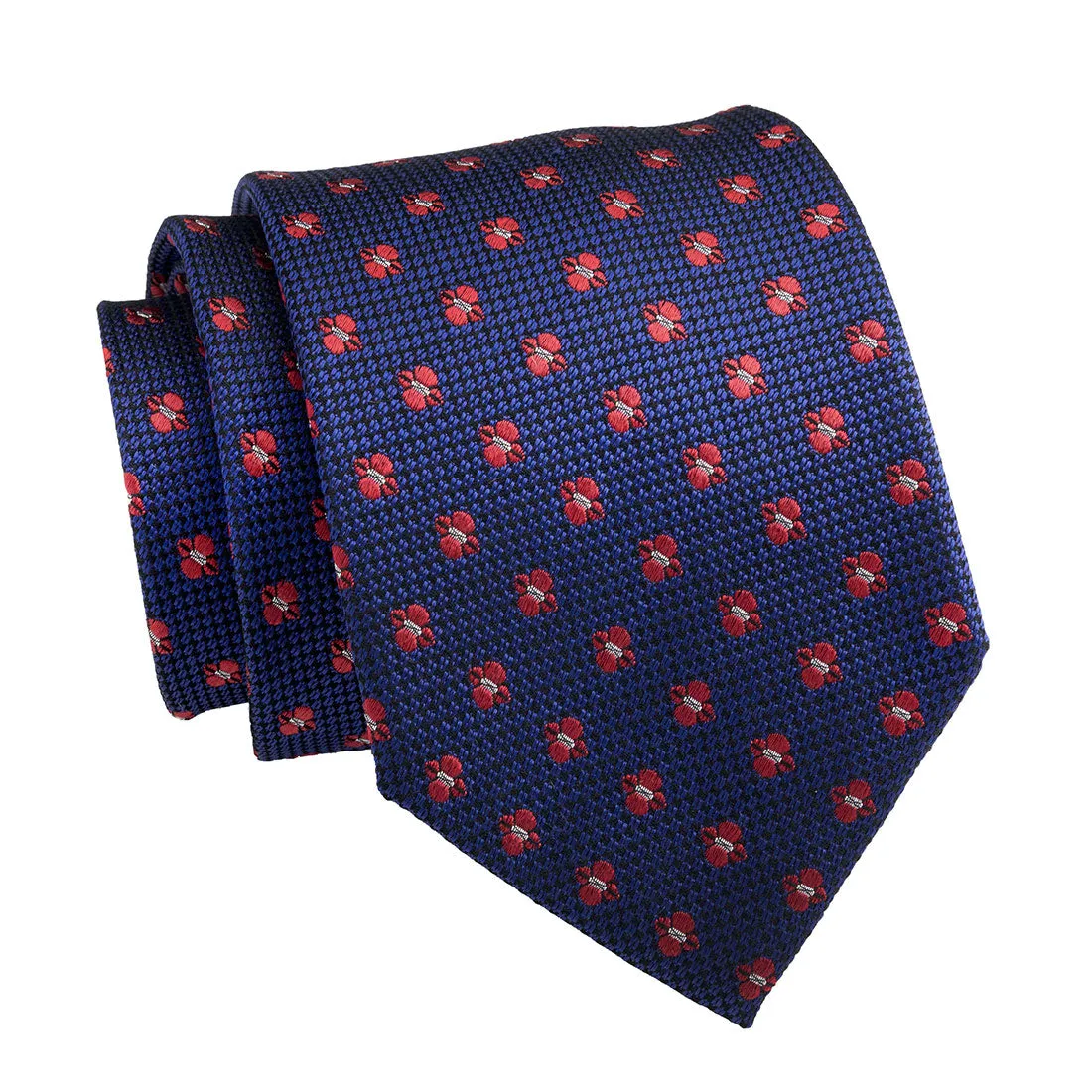 Warwick Foulard Silk Tie, Navy / Red
